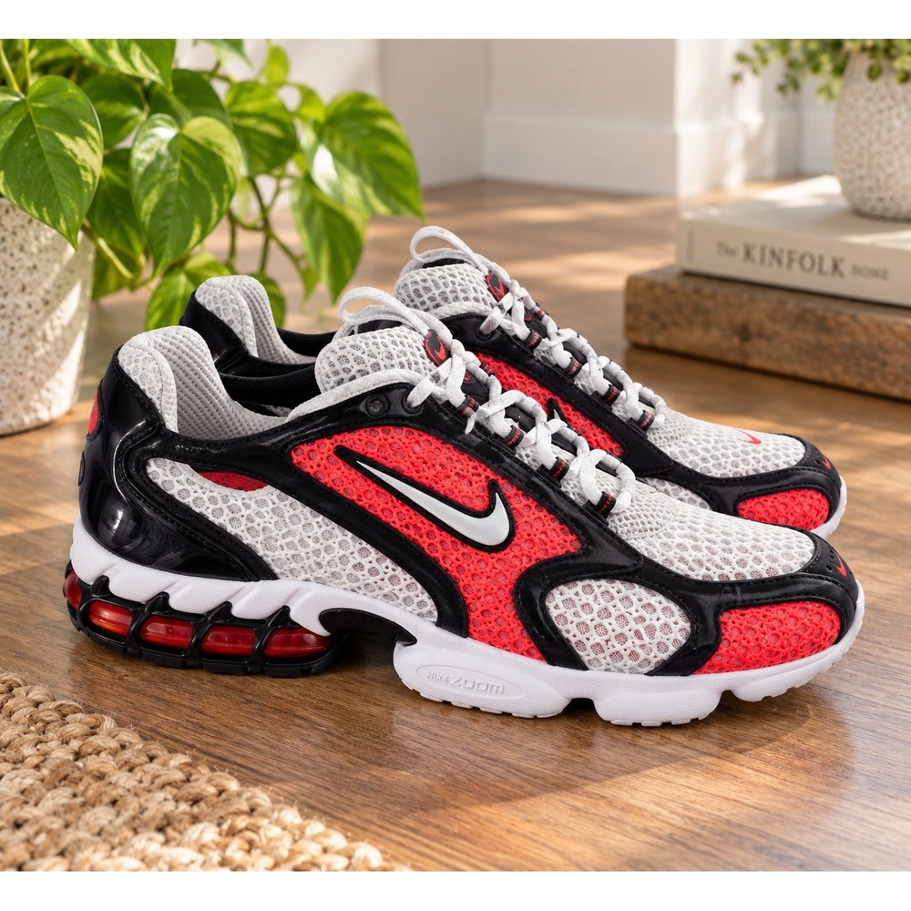 Nike Air Zoom Spiridon Cage 2 Women White Flash Crimson CD3613 101 Running 12